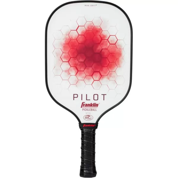 Franklin Sports Pickleball Paddle  Pilot Polypropylene Core Pickleball Racket  Official USA Pickleball USAPA Approved Pickleball Paddle  Lightweight Pro Racket  10mm Thick CoreRed