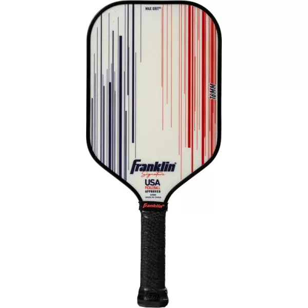 Franklin Sports Pro Pickleball Paddles  Signature Series Pro Pickleball Paddle with MaxGrit Surface  USA Pickleball USAPA Approved Tournament Pickleball Paddles  13mm  16mm Polypropylene CoresPro Player  White