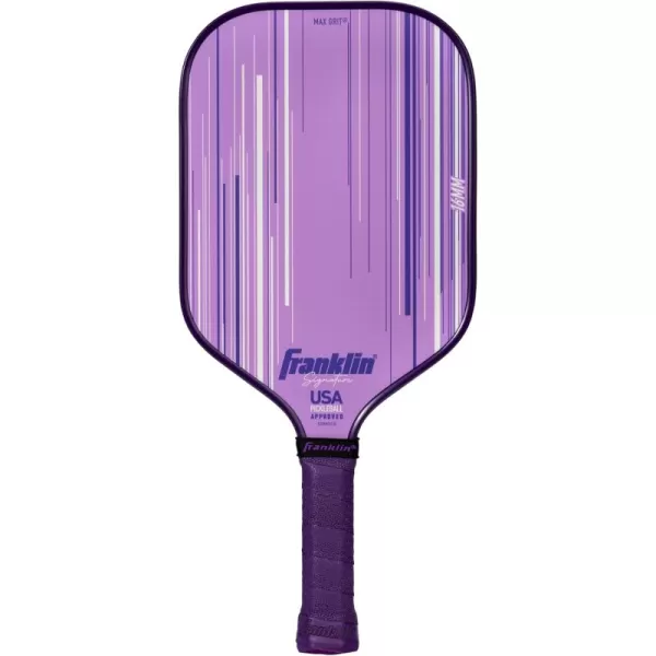 Franklin Sports Pro Pickleball Paddles  Signature Series Pro Pickleball Paddle with MaxGrit Surface  USA Pickleball USAPA Approved Tournament Pickleball Paddles  13mm  16mm Polypropylene CoresLilac