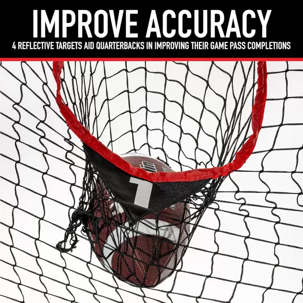Franklin Sports 8 Foot x 8 Foot Football Accuracy Target  Four Targets  Improve Throwing Skills  Quarterback Training  Football Training