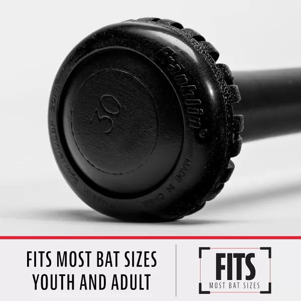 Franklin Sports Baseball Bat Grip Knob  Gator Grip Bat Nub  Baseball and Softball Bat Grip Knob  Improved Grip and Sting ReducerBlack