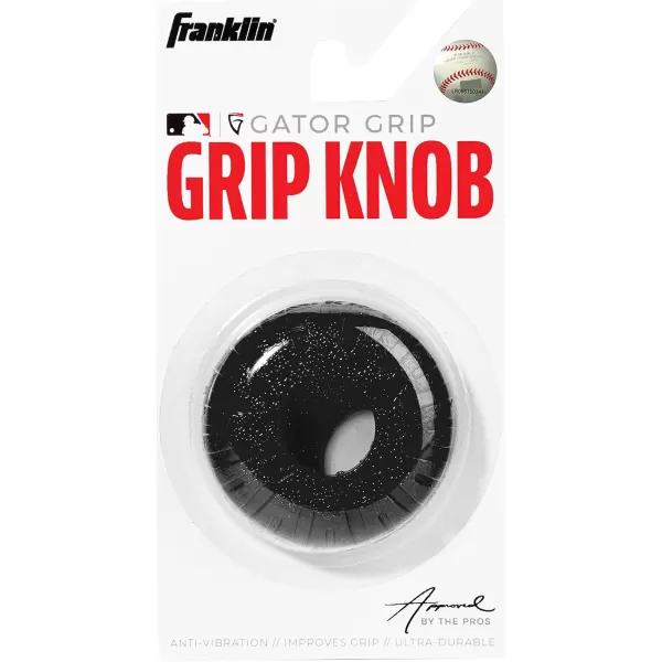 Franklin Sports Baseball Bat Grip Knob  Gator Grip Bat Nub  Baseball and Softball Bat Grip Knob  Improved Grip and Sting ReducerBlack