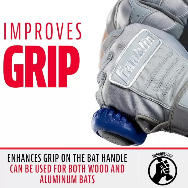 Franklin Sports Baseball Bat Grip Knob  Gator Grip Bat Nub  Baseball and Softball Bat Grip Knob  Improved Grip and Sting ReducerNavy