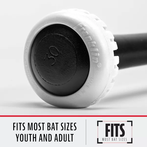 Franklin Sports Baseball Bat Grip Knob  Gator Grip Bat Nub  Baseball and Softball Bat Grip Knob  Improved Grip and Sting ReducerWhite