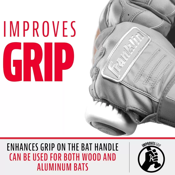 Franklin Sports Baseball Bat Grip Knob  Gator Grip Bat Nub  Baseball and Softball Bat Grip Knob  Improved Grip and Sting ReducerWhite