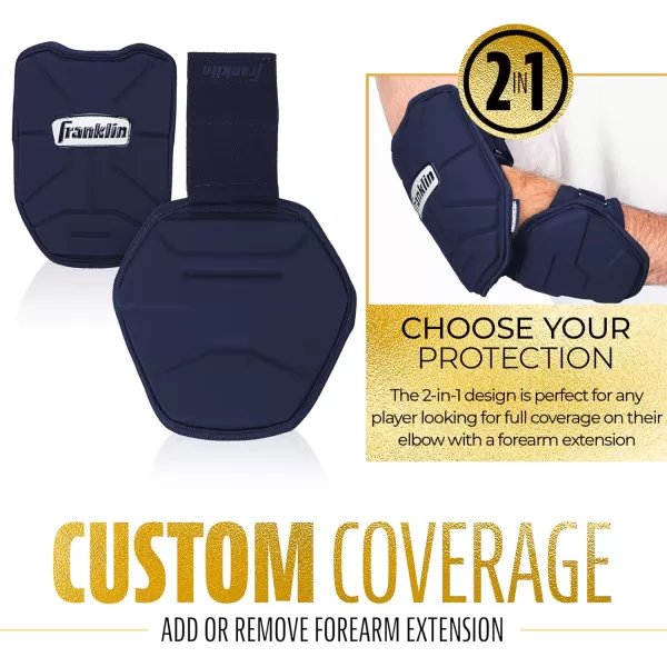 Franklin Sports Baseball Elbow Guard  PRT Series Adult Baseball  Softball Elbow Shield for BattingNavy