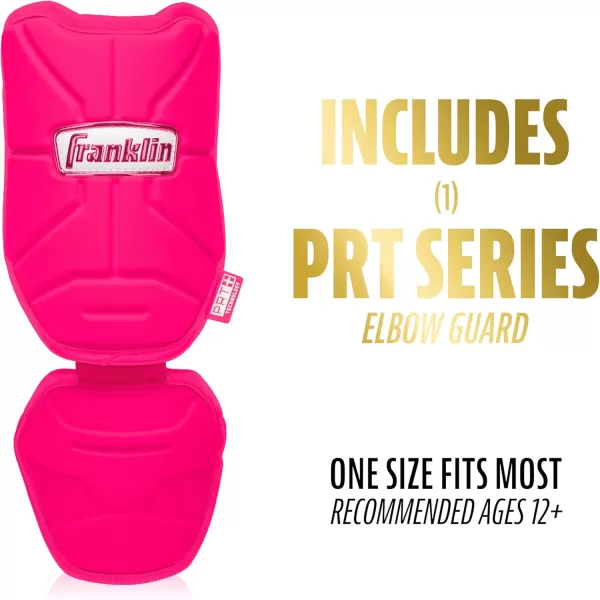 Franklin Sports Baseball Elbow Guard  PRT Series Adult Baseball  Softball Elbow Shield for BattingOptic Pink