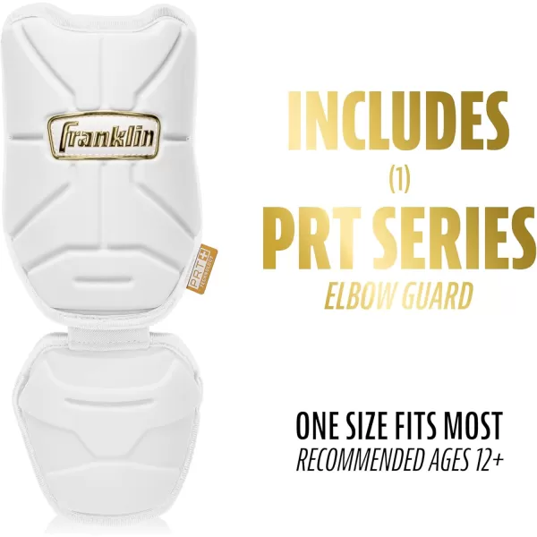 Franklin Sports Baseball Elbow Guard  PRT Series Adult Baseball  Softball Elbow Shield for BattingWhiteGold