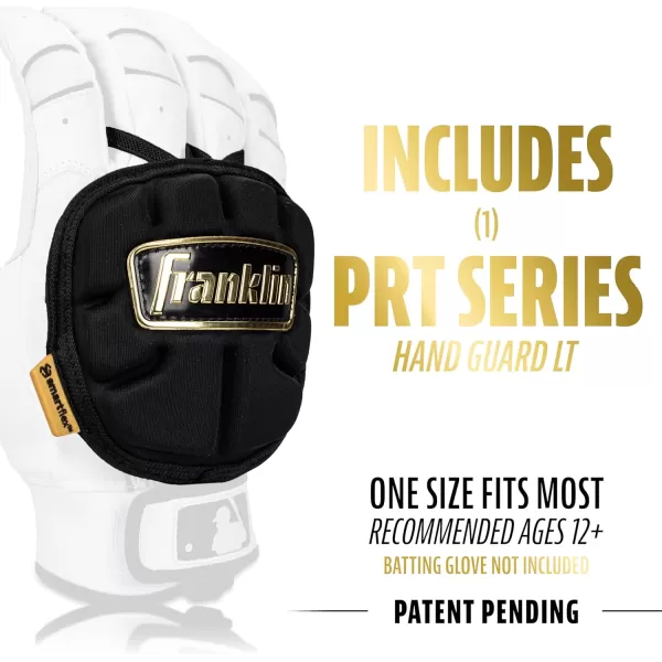 Franklin Sports Baseball Hand Guard  PRT LT Series Adult Hand Protector for Batting  Protective Hand Shield for Right  Left Hand Hitters  Adjustable OneSize  AdultBlack