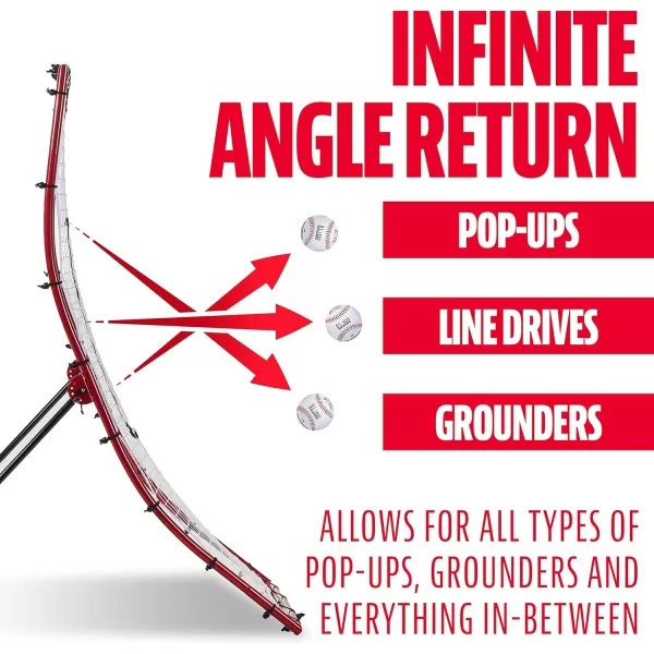 Franklin Sports Baseball Rebounders  Pitchback Nest  Pitch Return Trainer  Rebound Net with Attachable Pitching Target All Angle Fielding Rebound Net for Grounders  Pop Flies68 x 44 inch