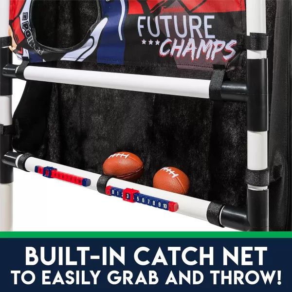 Franklin Sports Kids Football Target Toss with Mini Footballs  Indoor Football Passing Game for Kids  Football Passing Targets Black