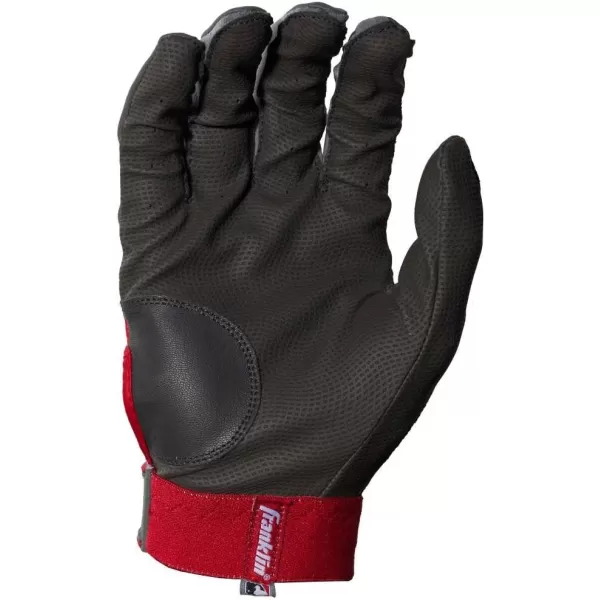 Franklin Sports MLB 2nd Skinz Batting Gloves  Adult  Youth Baseball  Softball Batting Gloves  Mens  Kids Baseball Teeball  Softball Gloves  Multiple Sizes  Colors AvailableGrayRed