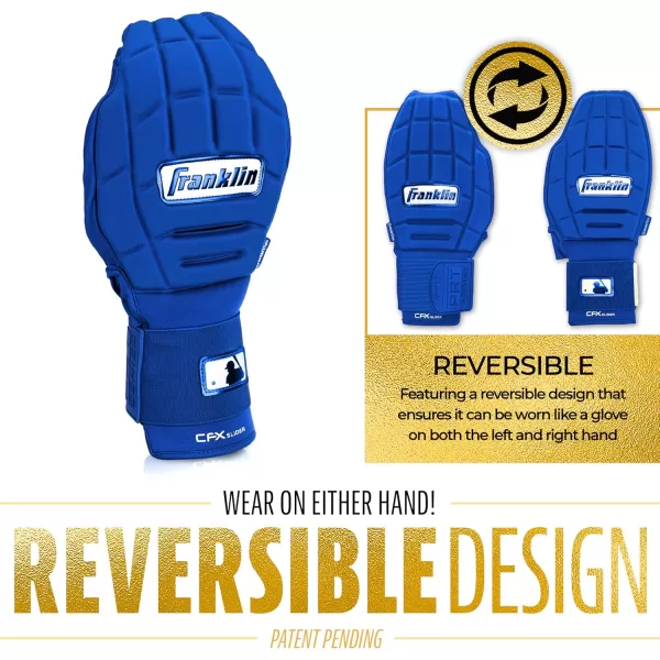 Franklin Sports MLB Baseball  Softball Sliding Mitt  CFX PRT Adult  Youth Protective Baserunning Sliding Gloves  Left  Right Hand Mitt  Hand  Wrist Protector for Running  Kids  Adults SizesRoyal