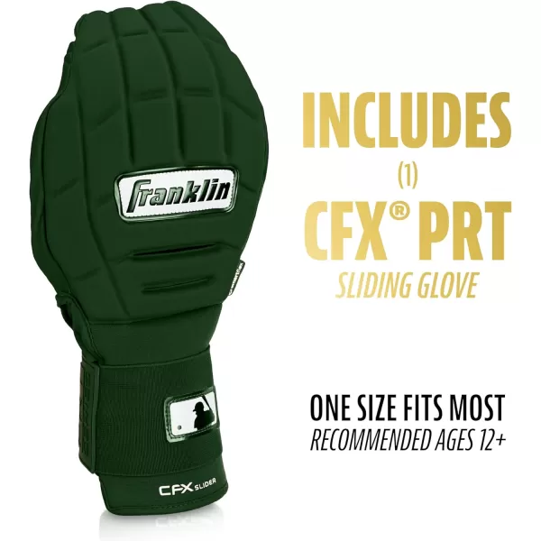 Franklin Sports MLB Baseball  Softball Sliding Mitt  CFX PRT Adult  Youth Protective Baserunning Sliding Gloves  Left  Right Hand Mitt  Hand  Wrist Protector for Running  Kids  Adults SizesForest green