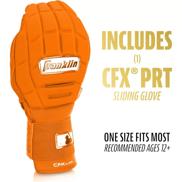 Franklin Sports MLB Baseball  Softball Sliding Mitt  CFX PRT Adult  Youth Protective Baserunning Sliding Gloves  Left  Right Hand Mitt  Hand  Wrist Protector for Running  Kids  Adults SizesOrange