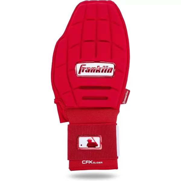 Franklin Sports MLB Baseball  Softball Sliding Mitt  CFX PRT Adult  Youth Protective Baserunning Sliding Gloves  Left  Right Hand Mitt  Hand  Wrist Protector for Running  Kids  Adults SizesRed