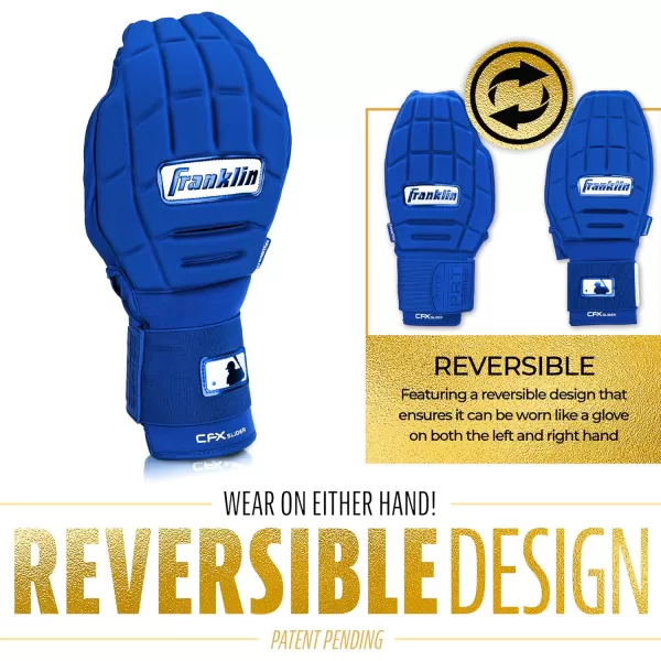 Franklin Sports MLB Baseball  Softball Sliding Mitt  CFX PRT Adult  Youth Protective Baserunning Sliding Gloves  Left  Right Hand Mitt  Hand  Wrist Protector for Running  Kids  Adults SizesRoyal