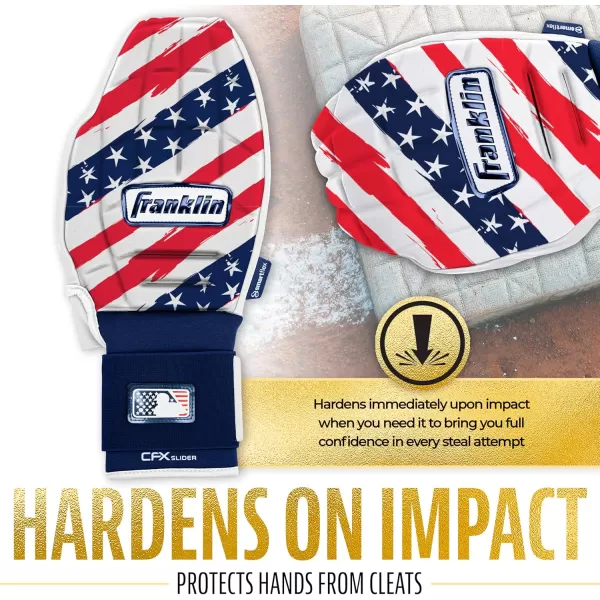 Franklin Sports MLB Baseball  Softball Sliding Mitt  CFX PRT Adult  Youth Protective Baserunning Sliding Gloves  Left  Right Hand Mitt  Hand  Wrist Protector for Running  Kids  Adults SizesUSA