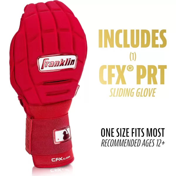 Franklin Sports MLB Baseball  Softball Sliding Mitt  CFX PRT Adult  Youth Protective Baserunning Sliding Gloves  Left  Right Hand Mitt  Hand  Wrist Protector for Running  Kids  Adults SizesRed