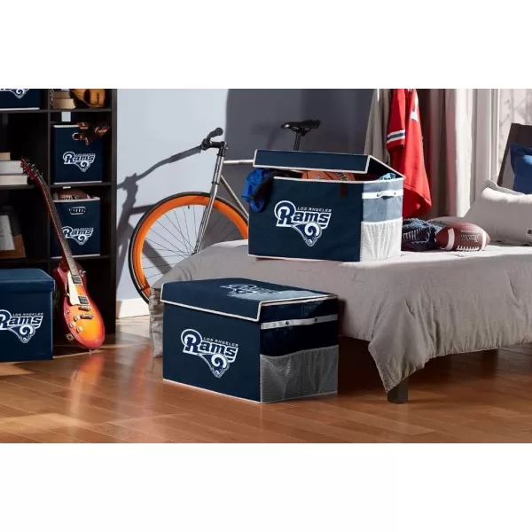 Franklin Sports NFL Los Angeles Rams Folding Storage Footlocker Bins  Official NFL Team Storage Organizers  Collapsible Containers  Small