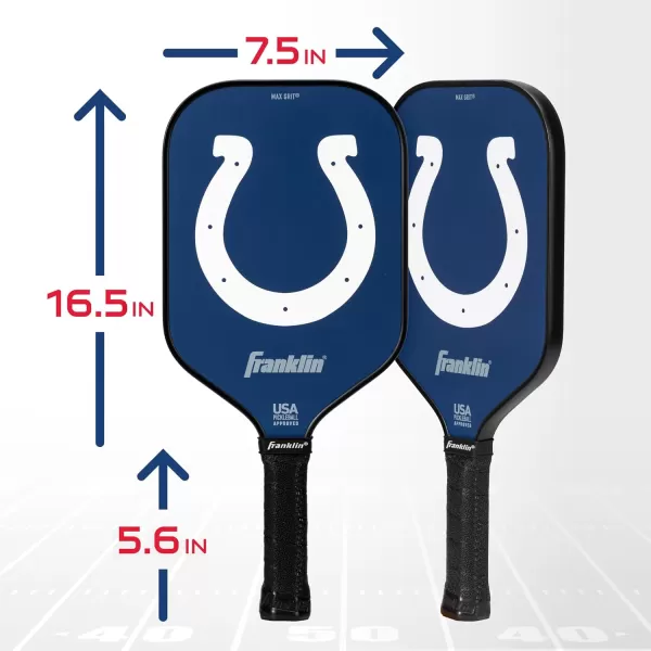 Franklin Sports NFL Pro Pickleball Paddle  13MM Signature Series Pro Pickleball Paddle with MaxGrit Surface  Official NFL Team  USAP Approved  Premium Quality  Authentic NFL Team LogosTeam Specific