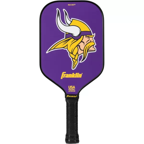 Franklin Sports NFL Pro Pickleball Paddle  13MM Signature Series Pro Pickleball Paddle with MaxGrit Surface  Official NFL Team  USAP Approved  Premium Quality  Authentic NFL Team LogosTeam Specific