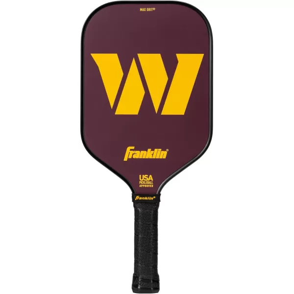Franklin Sports NFL Pro Pickleball Paddle  13MM Signature Series Pro Pickleball Paddle with MaxGrit Surface  Official NFL Team  USAP Approved  Premium Quality  Authentic NFL Team LogosTeam Specific