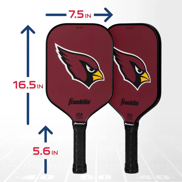 Franklin Sports NFL Pro Pickleball Paddle  13MM Signature Series Pro Pickleball Paddle with MaxGrit Surface  Official NFL Team  USAP Approved  Premium Quality  Authentic NFL Team LogosTeam Specific