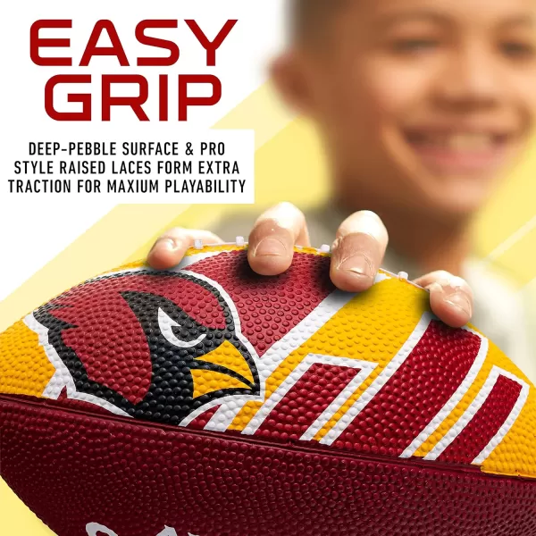 Franklin Sports NFL Team Footballs  Rubber Youth Mini Footballs for All NFL Teams  Kids Junior 85quot Football  Official NFL Licensed FootballsArizona Cardinals