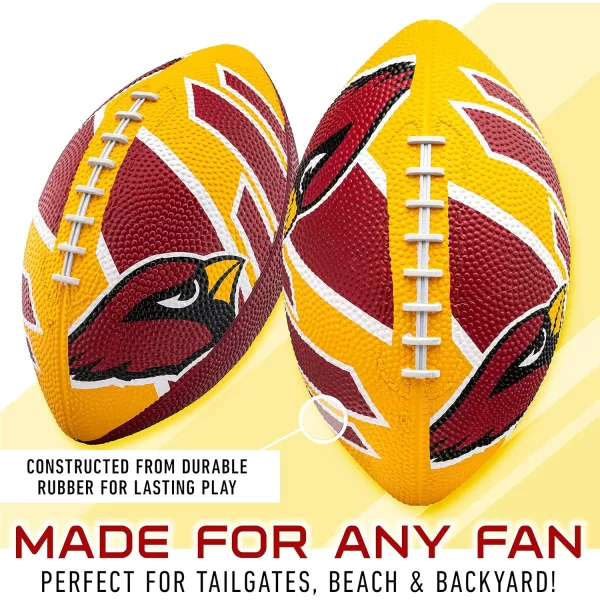 Franklin Sports NFL Team Footballs  Rubber Youth Mini Footballs for All NFL Teams  Kids Junior 85quot Football  Official NFL Licensed FootballsArizona Cardinals