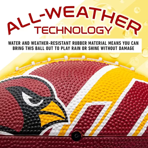 Franklin Sports NFL Team Footballs  Rubber Youth Mini Footballs for All NFL Teams  Kids Junior 85quot Football  Official NFL Licensed FootballsArizona Cardinals