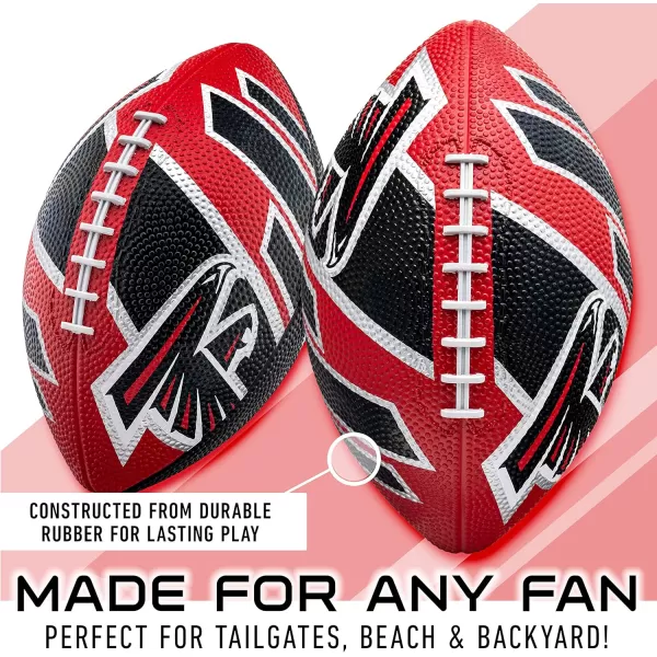Franklin Sports NFL Team Footballs  Rubber Youth Mini Footballs for All NFL Teams  Kids Junior 85quot Football  Official NFL Licensed FootballsAtlanta Falcons