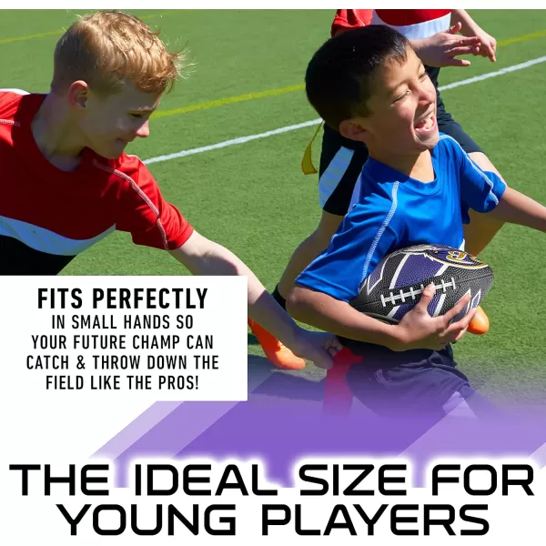 Franklin Sports NFL Team Footballs  Rubber Youth Mini Footballs for All NFL Teams  Kids Junior 85quot Football  Official NFL Licensed FootballsBaltimore Ravens