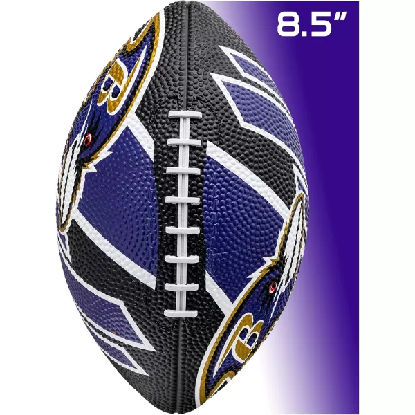Franklin Sports NFL Team Footballs  Rubber Youth Mini Footballs for All NFL Teams  Kids Junior 85quot Football  Official NFL Licensed FootballsBaltimore Ravens