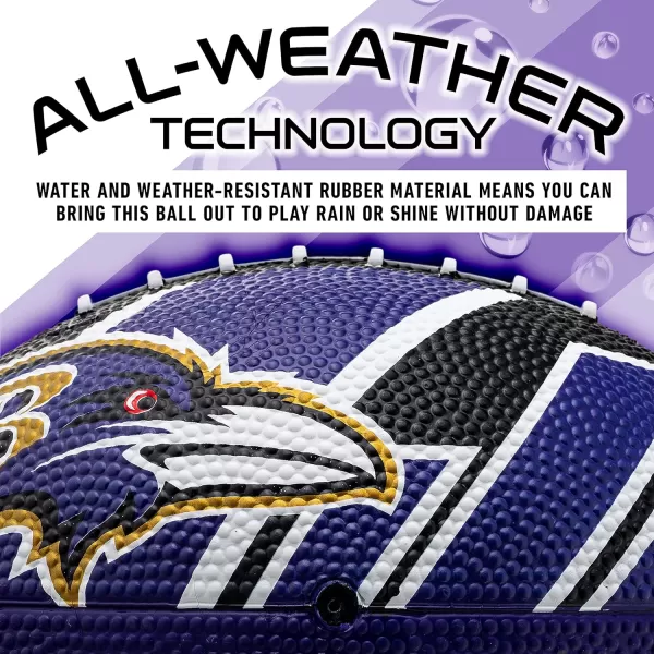 Franklin Sports NFL Team Footballs  Rubber Youth Mini Footballs for All NFL Teams  Kids Junior 85quot Football  Official NFL Licensed FootballsBaltimore Ravens