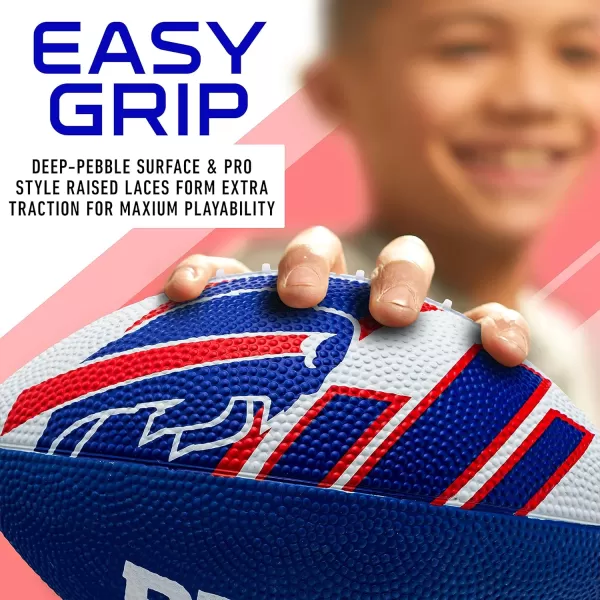 Franklin Sports NFL Team Footballs  Rubber Youth Mini Footballs for All NFL Teams  Kids Junior 85quot Football  Official NFL Licensed FootballsBuffalo Bills