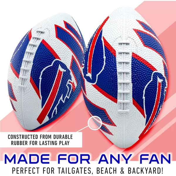 Franklin Sports NFL Team Footballs  Rubber Youth Mini Footballs for All NFL Teams  Kids Junior 85quot Football  Official NFL Licensed FootballsBuffalo Bills