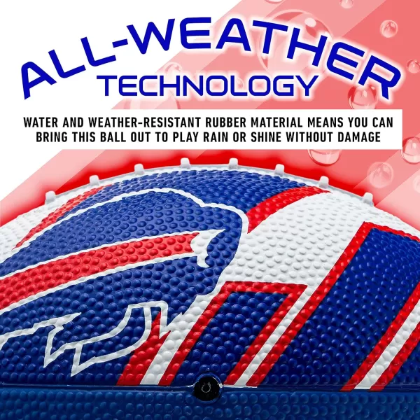 Franklin Sports NFL Team Footballs  Rubber Youth Mini Footballs for All NFL Teams  Kids Junior 85quot Football  Official NFL Licensed FootballsBuffalo Bills