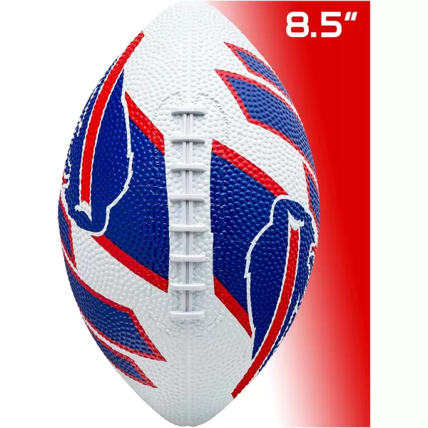 Franklin Sports NFL Team Footballs  Rubber Youth Mini Footballs for All NFL Teams  Kids Junior 85quot Football  Official NFL Licensed FootballsBuffalo Bills