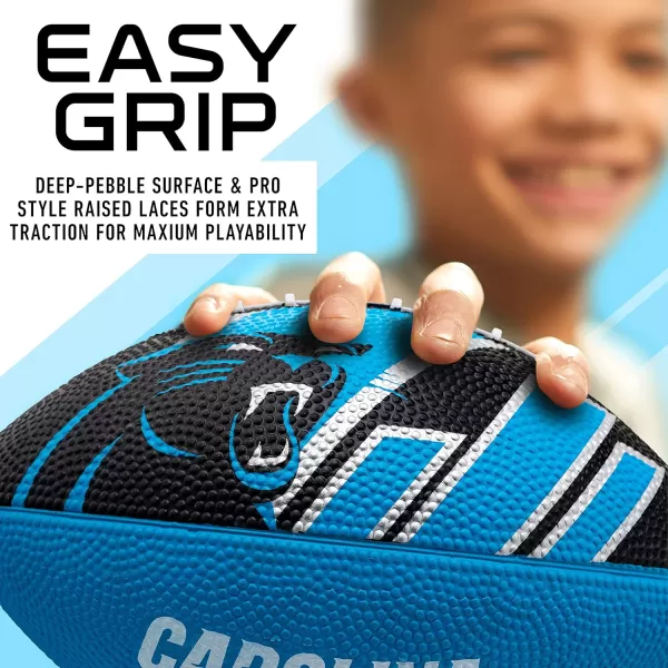 Franklin Sports NFL Team Footballs  Rubber Youth Mini Footballs for All NFL Teams  Kids Junior 85quot Football  Official NFL Licensed FootballsCarolina Panthers