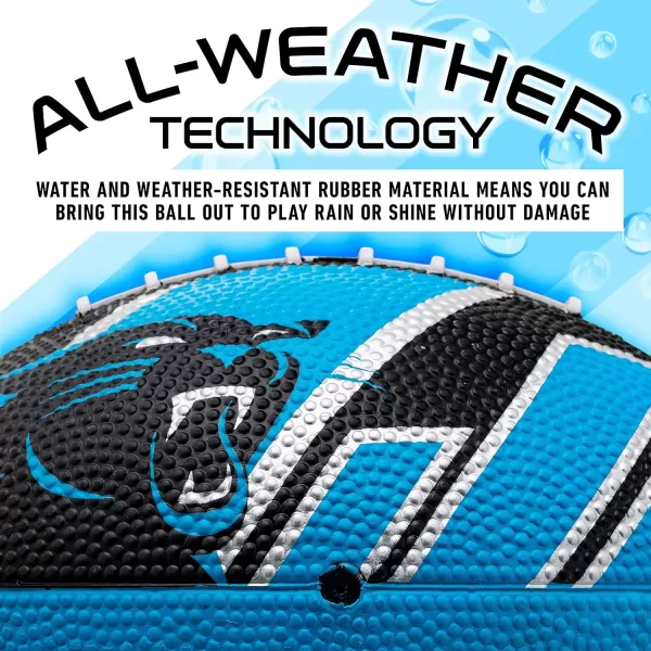 Franklin Sports NFL Team Footballs  Rubber Youth Mini Footballs for All NFL Teams  Kids Junior 85quot Football  Official NFL Licensed FootballsCarolina Panthers