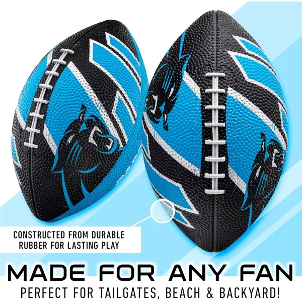 Franklin Sports NFL Team Footballs  Rubber Youth Mini Footballs for All NFL Teams  Kids Junior 85quot Football  Official NFL Licensed FootballsCarolina Panthers