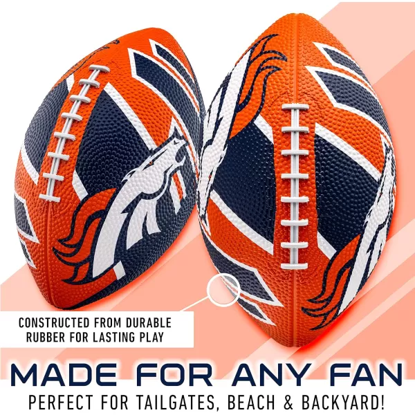 Franklin Sports NFL Team Footballs  Rubber Youth Mini Footballs for All NFL Teams  Kids Junior 85quot Football  Official NFL Licensed FootballsDenver Broncos