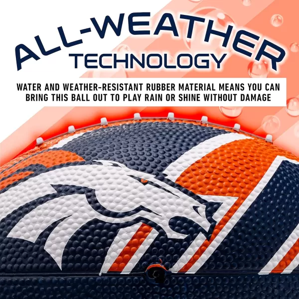 Franklin Sports NFL Team Footballs  Rubber Youth Mini Footballs for All NFL Teams  Kids Junior 85quot Football  Official NFL Licensed FootballsDenver Broncos