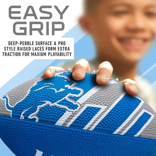 Franklin Sports NFL Team Footballs  Rubber Youth Mini Footballs for All NFL Teams  Kids Junior 85quot Football  Official NFL Licensed FootballsDetroit Lions