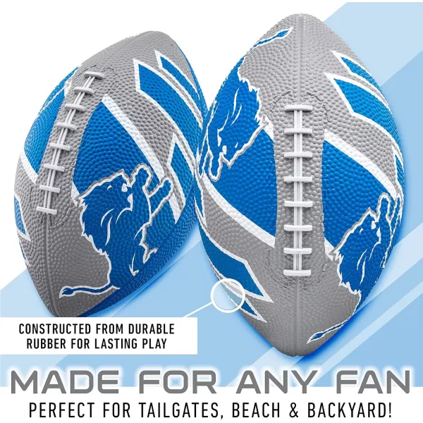 Franklin Sports NFL Team Footballs  Rubber Youth Mini Footballs for All NFL Teams  Kids Junior 85quot Football  Official NFL Licensed FootballsDetroit Lions
