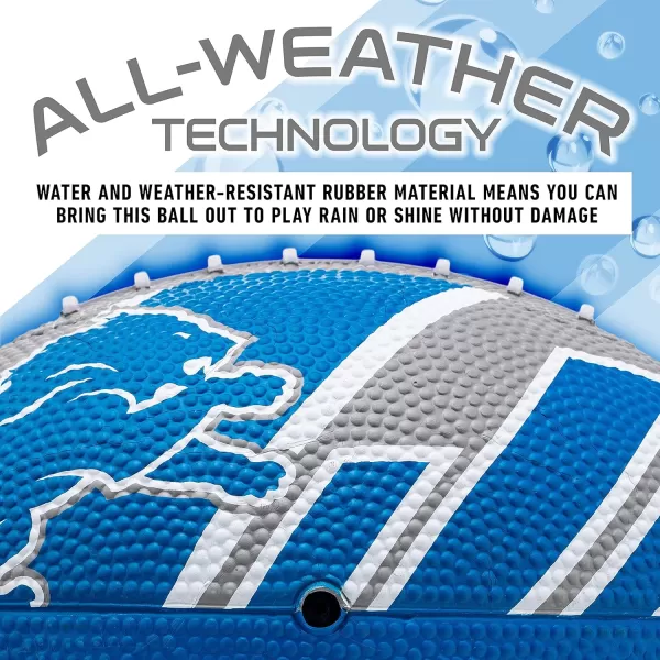 Franklin Sports NFL Team Footballs  Rubber Youth Mini Footballs for All NFL Teams  Kids Junior 85quot Football  Official NFL Licensed FootballsDetroit Lions