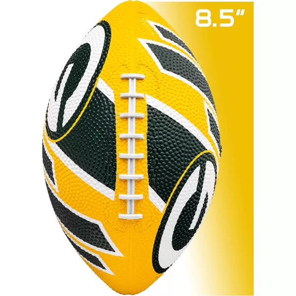 Franklin Sports NFL Team Footballs  Rubber Youth Mini Footballs for All NFL Teams  Kids Junior 85quot Football  Official NFL Licensed FootballsGreen Bay Packers
