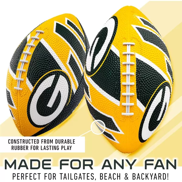 Franklin Sports NFL Team Footballs  Rubber Youth Mini Footballs for All NFL Teams  Kids Junior 85quot Football  Official NFL Licensed FootballsGreen Bay Packers