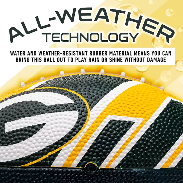 Franklin Sports NFL Team Footballs  Rubber Youth Mini Footballs for All NFL Teams  Kids Junior 85quot Football  Official NFL Licensed FootballsGreen Bay Packers
